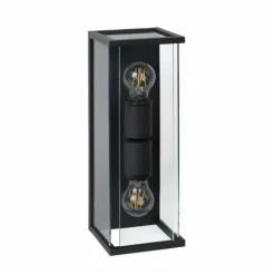 Applique murale d'extérieur Lucide CLAIRE Noir, 2 lumières