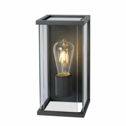 Applique murale d'extérieur Lucide CLAIRE Noir, 1 lumière, Détecteur de mouvement