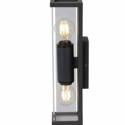 Applique murale d'extérieur Lucide CLAIRE MINI Noir, 2 lumières