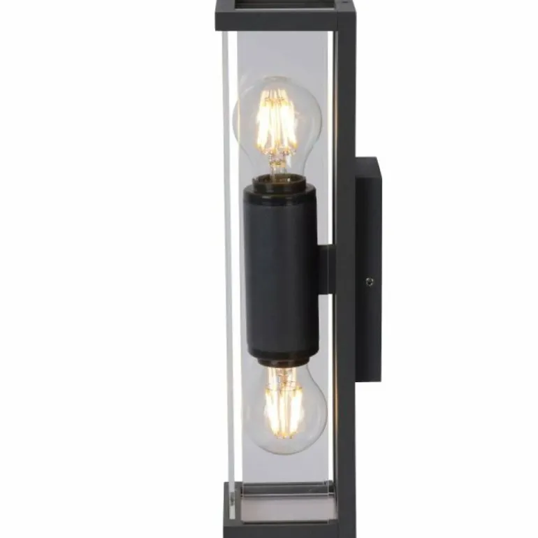 Applique murale d'extérieur Lucide CLAIRE MINI Noir, 2 lumières