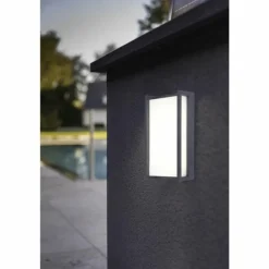 Applique murale d'extérieur Lutec Qubo LED Anthracite, 1 lumière