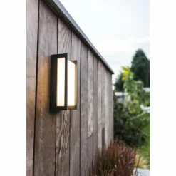 Applique murale d'extérieur Lutec Qubo LED Anthracite, 1 lumière