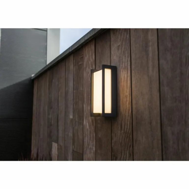 Applique murale d'extérieur Lutec Qubo LED Anthracite, 1 lumière