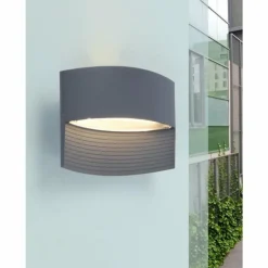 Applique murale d'extérieur Lutec Lotus LED Anthracite, 1 lumière