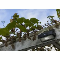 Applique murale d'extérieur Lutec Arrow LED Anthracite, 1 lumière, Détecteur de mouvement