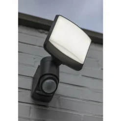 Applique murale d'extérieur Lutec Sunshine LED Anthracite, 1 lumière, Détecteur de mouvement