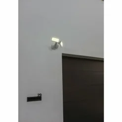 Applique murale d'extérieur Lutec Arc LED Blanc, 1 lumière, Détecteur de mouvement