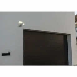 Applique murale d'extérieur Lutec Arc LED Blanc, 1 lumière, Détecteur de mouvement