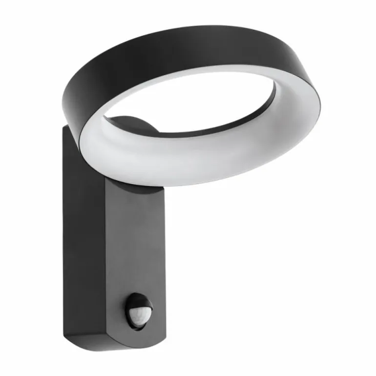 Applique murale d'extérieur Eglo PERNATE LED Anthracite, 1 lumière, Détecteur de mouvement