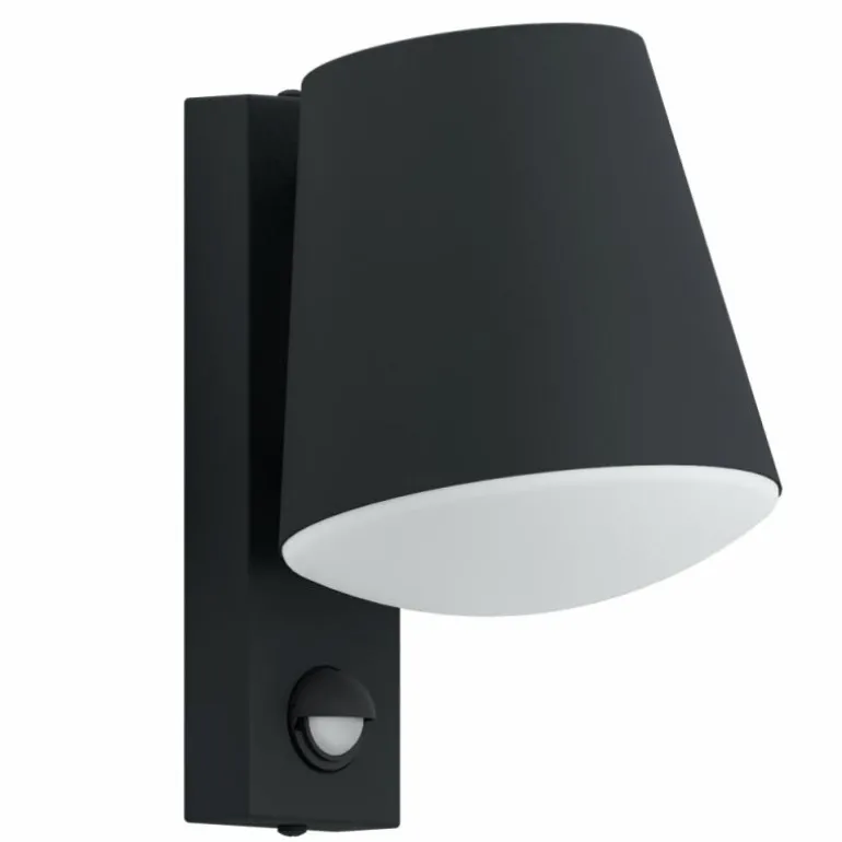 Applique murale d'extérieur Eglo CALDIERO Anthracite, 1 lumière, Détecteur de mouvement
