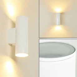 Applique murale d'extérieur Brachy LED Blanc, 2 lumières