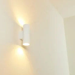 Applique murale d'extérieur Brachy LED Blanc, 2 lumières