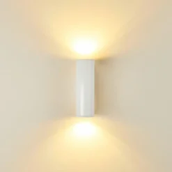 Applique murale d'extérieur Brachy LED Blanc, 2 lumières