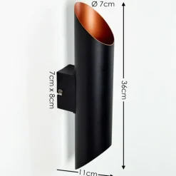 Applique murale d'extérieur Saulcy LED Noir doré, 2 lumières