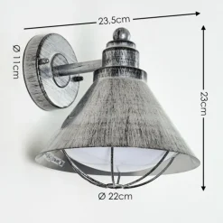 Applique murale d'extérieur Valonne Argenté, 1 lumière