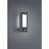 Applique murale d'extérieur Trio RHINE LED Anthracite, 2 lumières, Détecteur de mouvement