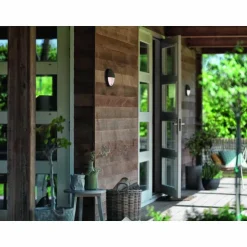 Applique murale d'extérieur Philips Capricorn LED Anthracite, 1 lumière, Détecteur de mouvement