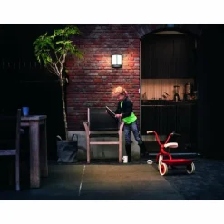 Applique murale d'extérieur Philips Stock LED Anthracite, 1 lumière, Détecteur de mouvement