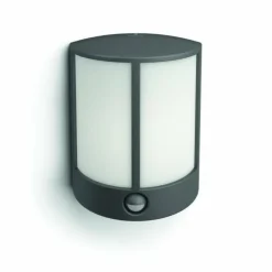 Applique murale d'extérieur Philips Stock LED Anthracite, 1 lumière, Détecteur de mouvement