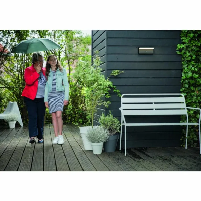 Applique murale d'extérieur Philips Bustan LED Anthracite, 2 lumières, Détecteur de mouvement