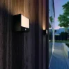 Applique murale d'extérieur Philips Macaw LED Noir, 1 lumière, Détecteur de mouvement