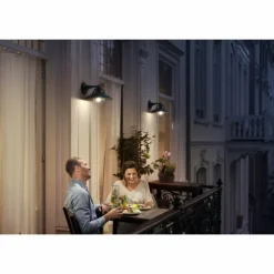 Applique murale d'extérieur Philips Cormorant Noir, 1 lumière