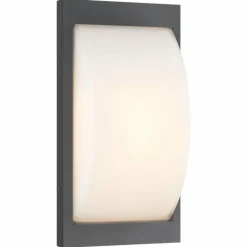 Applique murale d'extérieur LCD Emden Noir, 1 lumière, Détecteur de mouvement