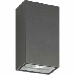 Applique murale d'extérieur LCD Wolgast LED Noir, 2 lumières