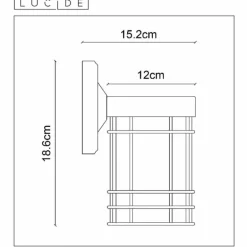 Applique murale d'extérieur Lucide KEPPEL Noir