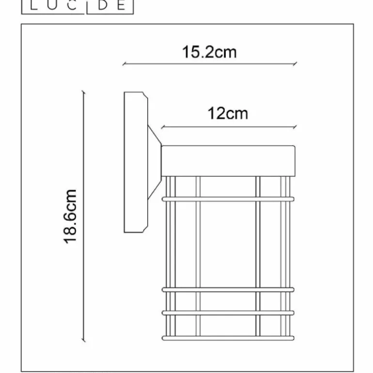 Applique murale d'extérieur Lucide KEPPEL Noir