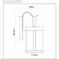 Applique murale d'extérieur Lucide LINDELO Noir