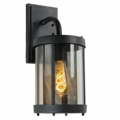Applique murale d'extérieur Lucide MAKKUM Noir, 1 lumière