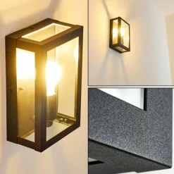 Applique murale d'extérieur Caudry Noir, 1 lumière