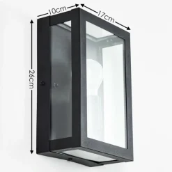 Applique murale d'extérieur Caudry Noir, 1 lumière