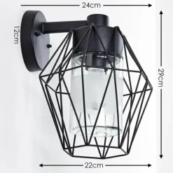 Applique murale d'extérieur Tartas Noir, 1 lumière