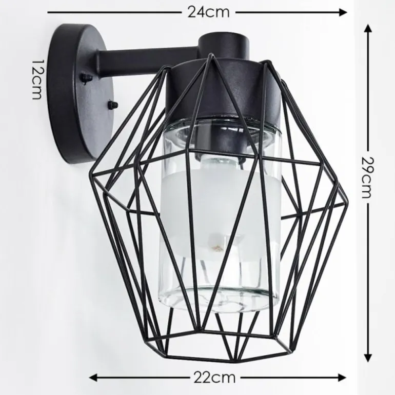 Applique murale d'extérieur Tartas Noir, 1 lumière