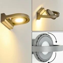 Applique murale d'extérieur Bandholm LED Gris, 1 lumière