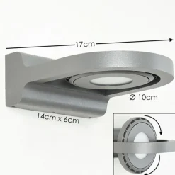 Applique murale d'extérieur Bandholm LED Gris, 1 lumière