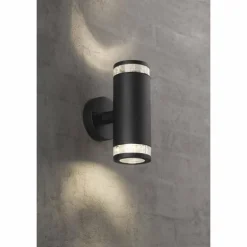 Applique murale d'extérieur Nordlux BIRK Noir, 2 lumières