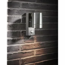 Applique murale d'extérieur Nordlux TIN Aluminium, 1 lumière, Détecteur de mouvement