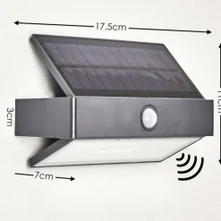 Applique murale d'extérieur Wiborg LED Anthracite, 1 lumière, Détecteur de mouvement