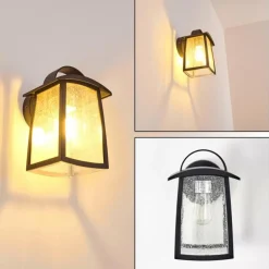 Applique murale d'extérieur Trosa Noir, 1 lumière