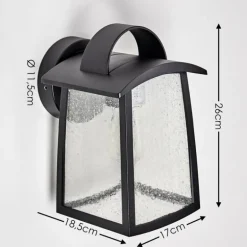 Applique murale d'extérieur Trosa Noir, 1 lumière