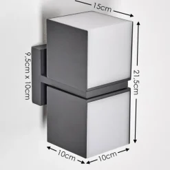 Applique murale d'extérieur Swanek LED Anthracite, 2 lumières