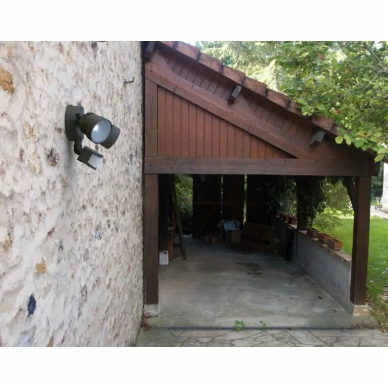 Applique murale d'extérieur Lutec SHRIMP LED Noir, 2 lumières, Détecteur de mouvement