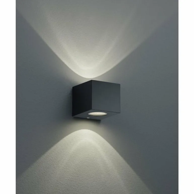 Applique murale d'extérieur Reality CORDOBA LED Noir, 2 lumières