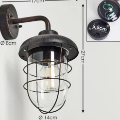 Applique murale d'extérieur Valto Rouille, 1 lumière