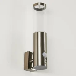 Applique murale d'extérieur Noreaz LED Acier inoxydable, 1 lumière, Détecteur de mouvement