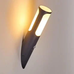 Applique murale d'extérieur Nalmaibrück Anthracite, 1 lumière, Détecteur de mouvement