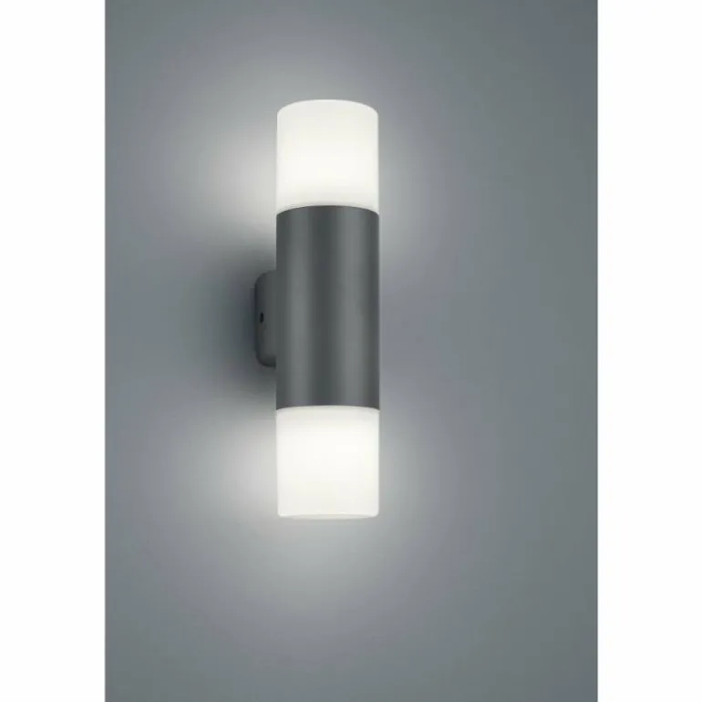 Applique murale d'extérieur Trio Leuchten HOOSIC Anthracite, 2 lumières